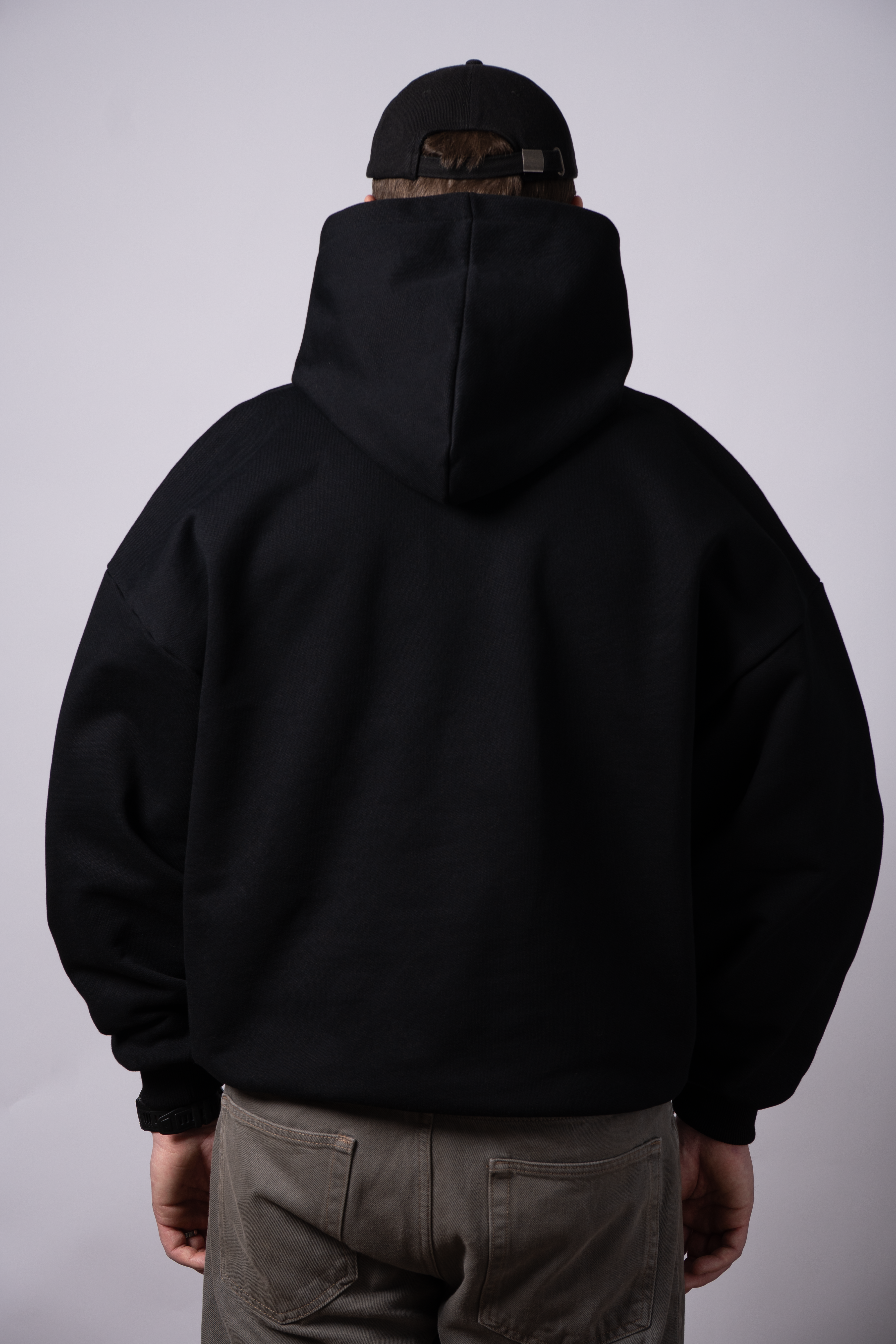 Ultra Heavy Black Hoodie 500GSM