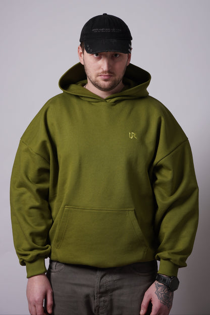 Ultra Heavy Olive Green Hoodie 500GSM