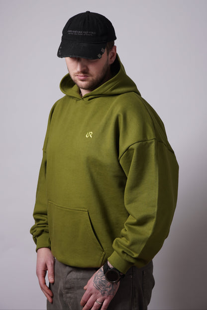 Ultra Heavy Olive Green Hoodie 500GSM