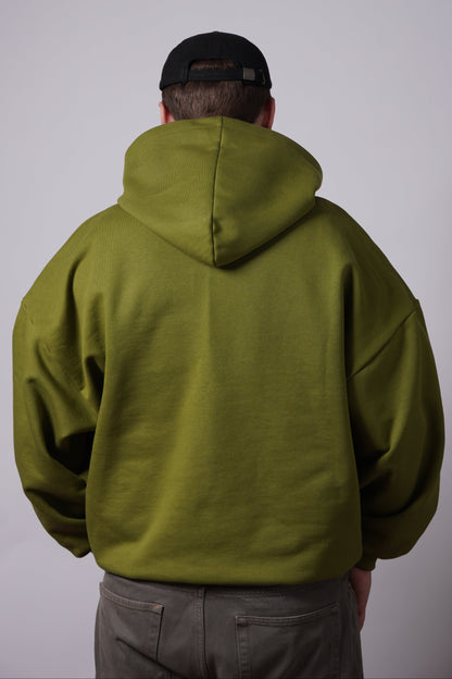 Ultra Heavy Olive Green Hoodie 500GSM