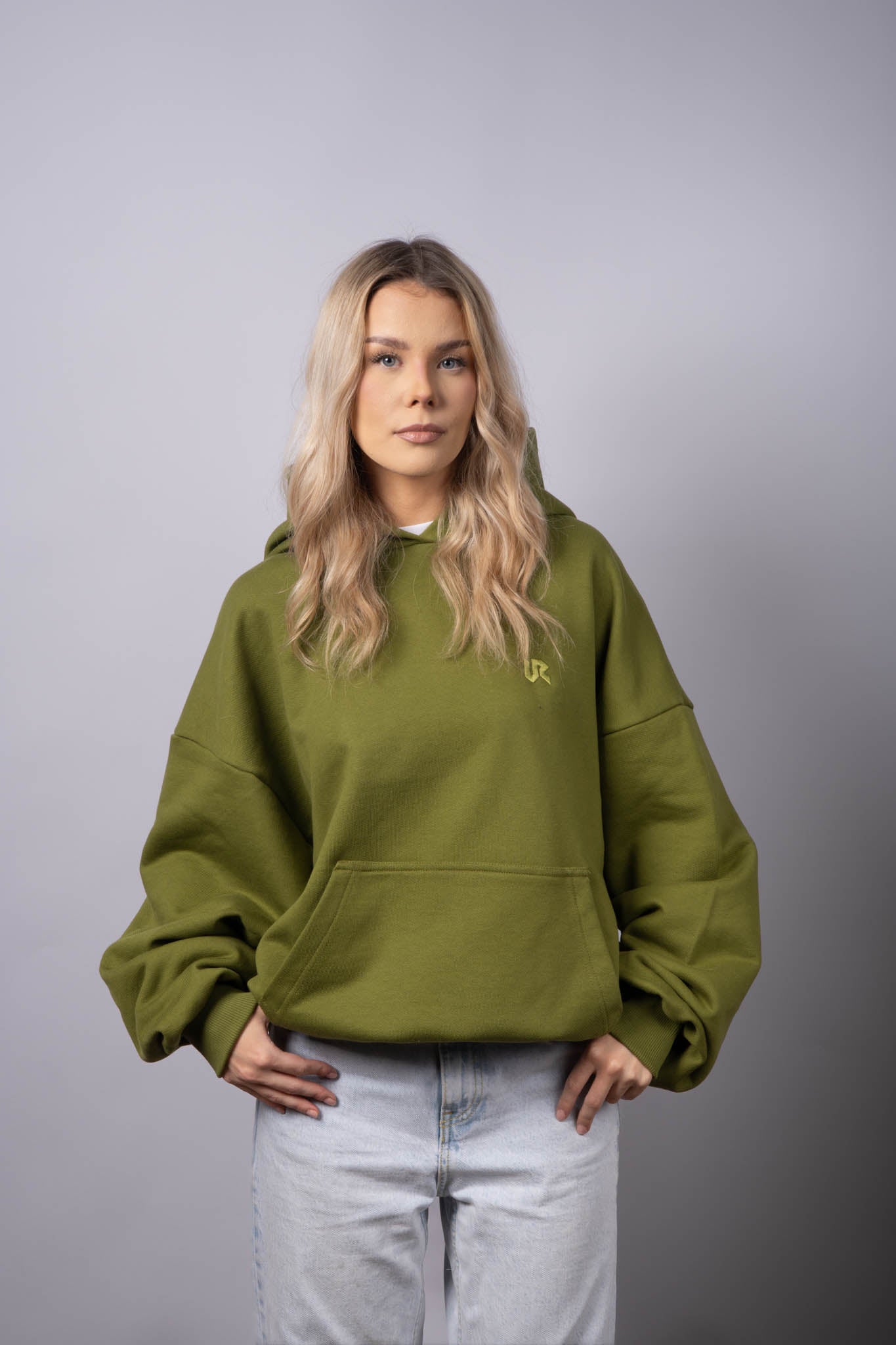 Ultra Heavy Olive Green Hoodie 500GSM