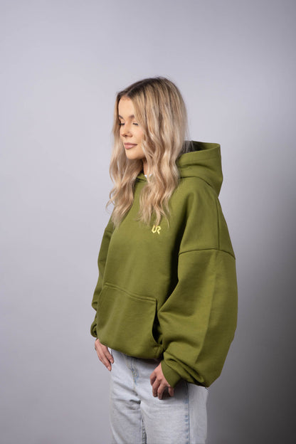 Ultra Heavy Olive Green Hoodie 500GSM