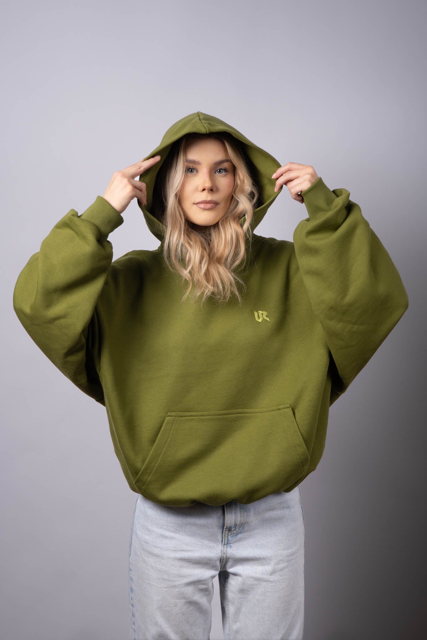 Ultra Heavy Olive Green Hoodie 500GSM