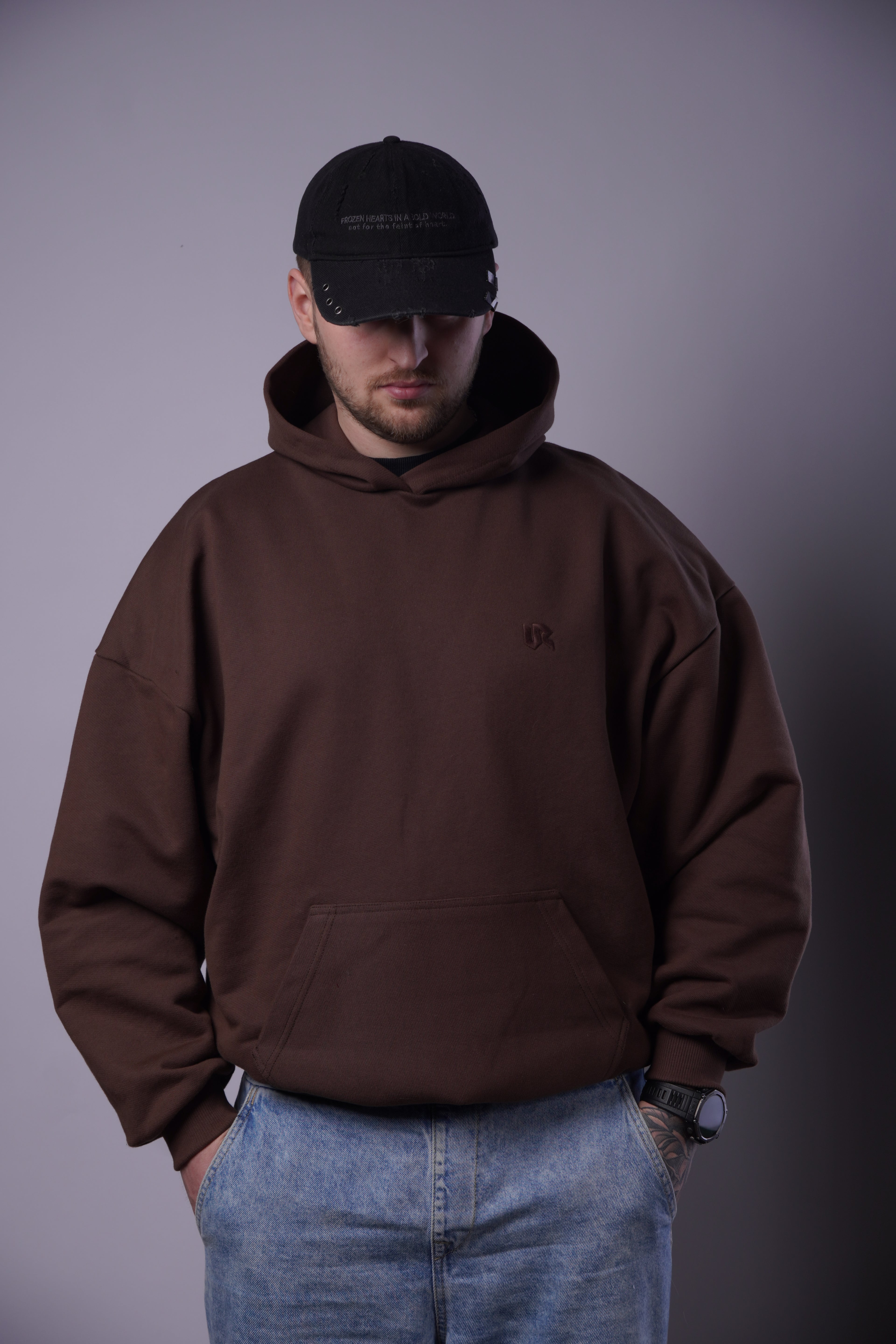 Ultra Heavy Brown Hoodie 500GSM