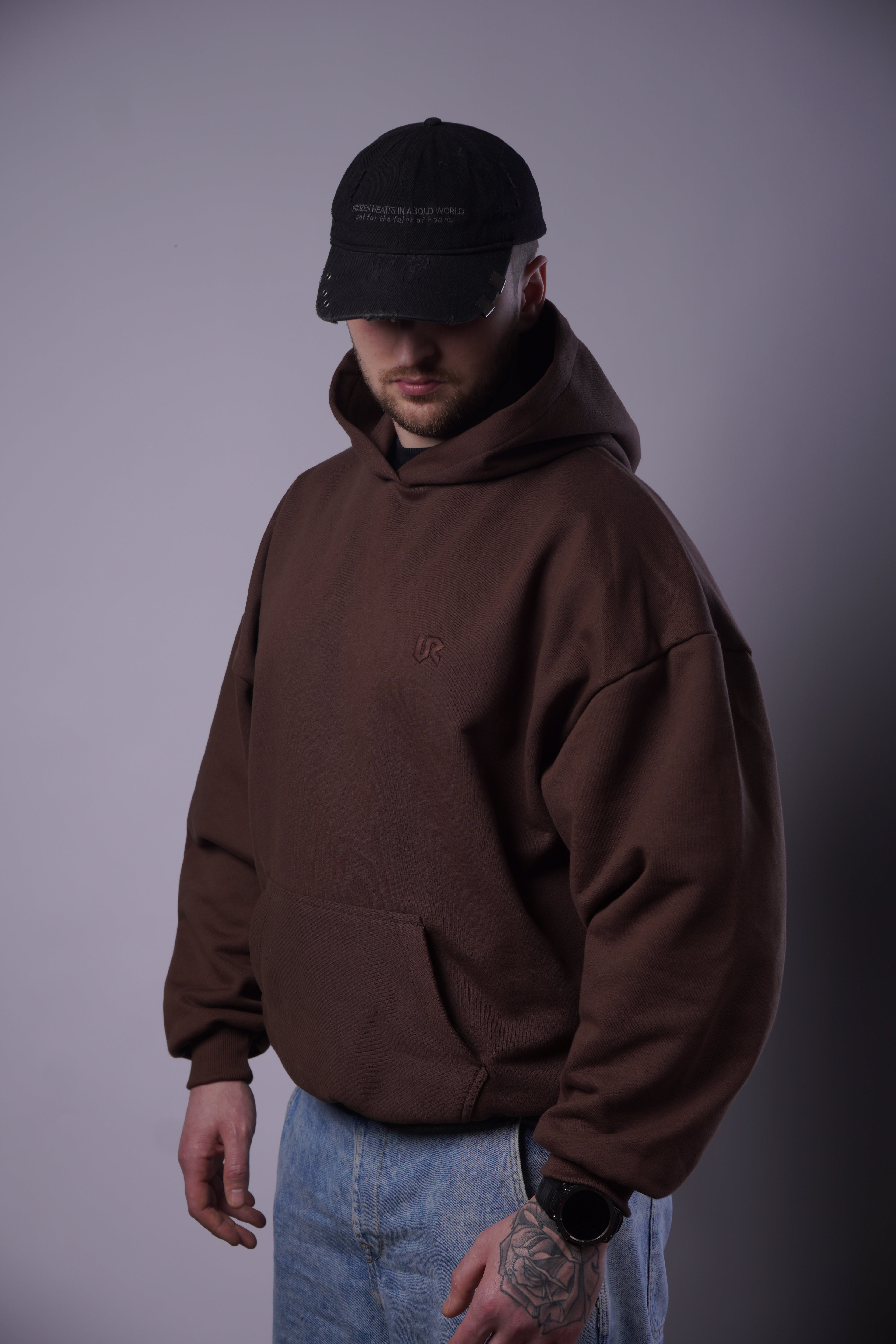 Ultra Heavy Brown Hoodie 500GSM