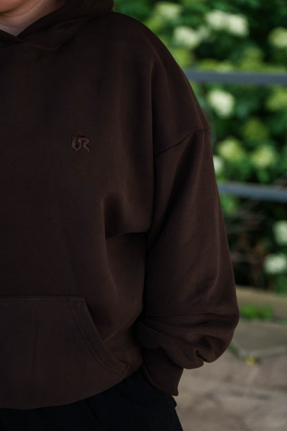 Peach Skin Brown Hoodie 350GSM