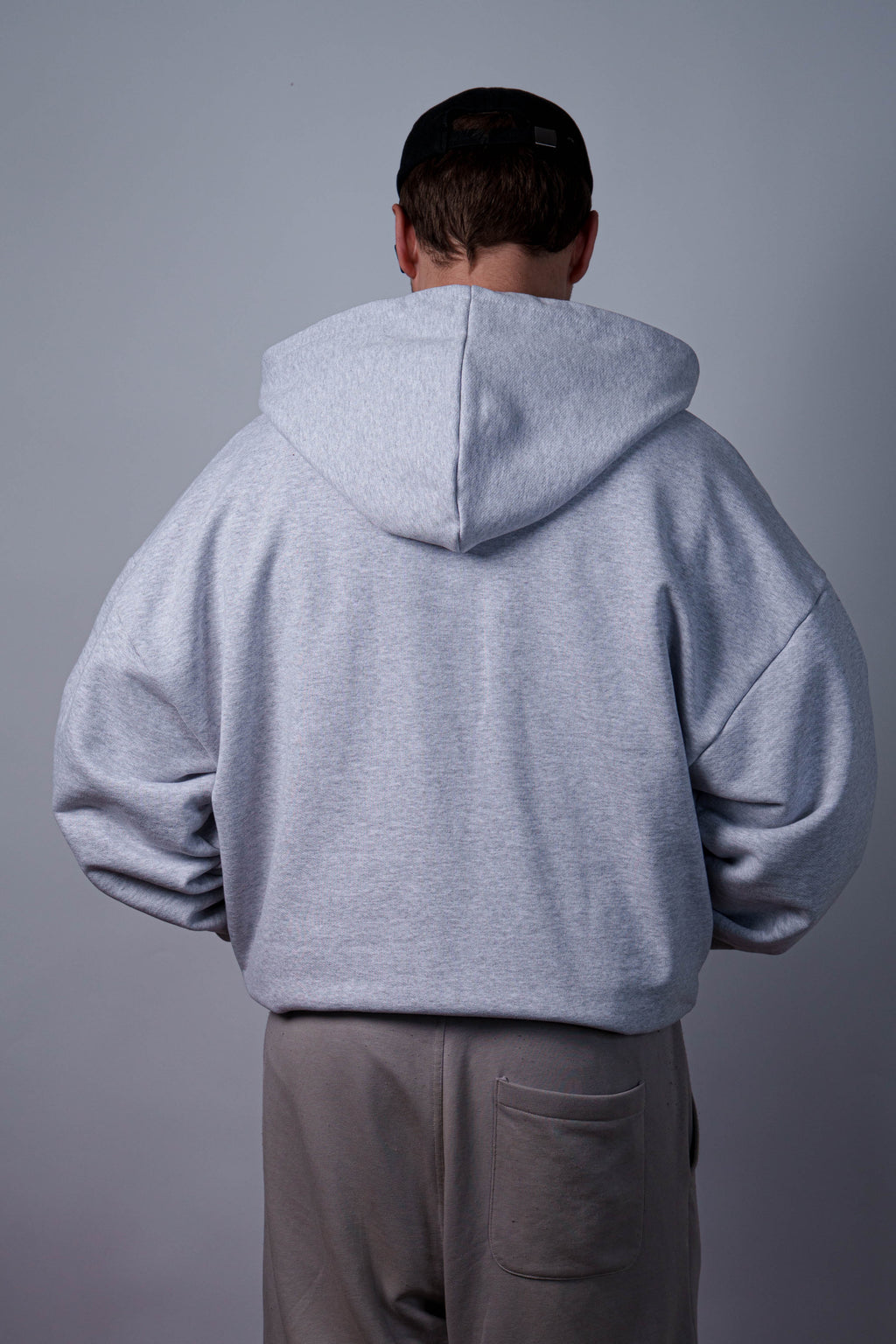 Zip Ultra Heavy Grey Hoodie 500GSM