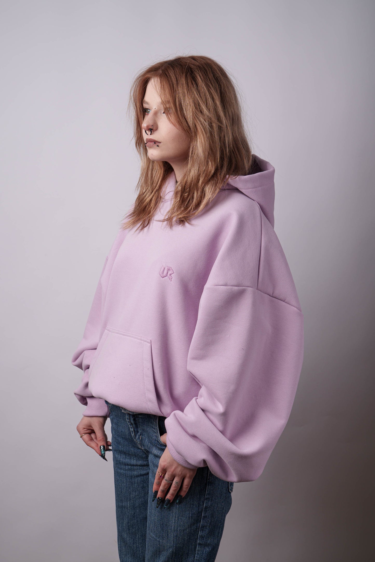 Peach Skin Lilac Hoodie 350GSM