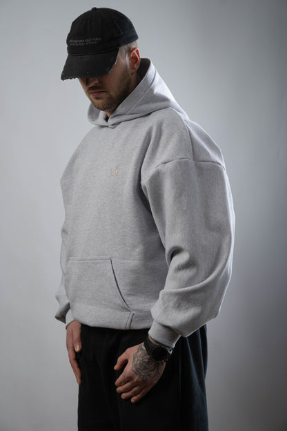 Ultra Heavy Grey Hoodie 500GSM