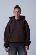 Peach Skin Brown Hoodie 350GSM