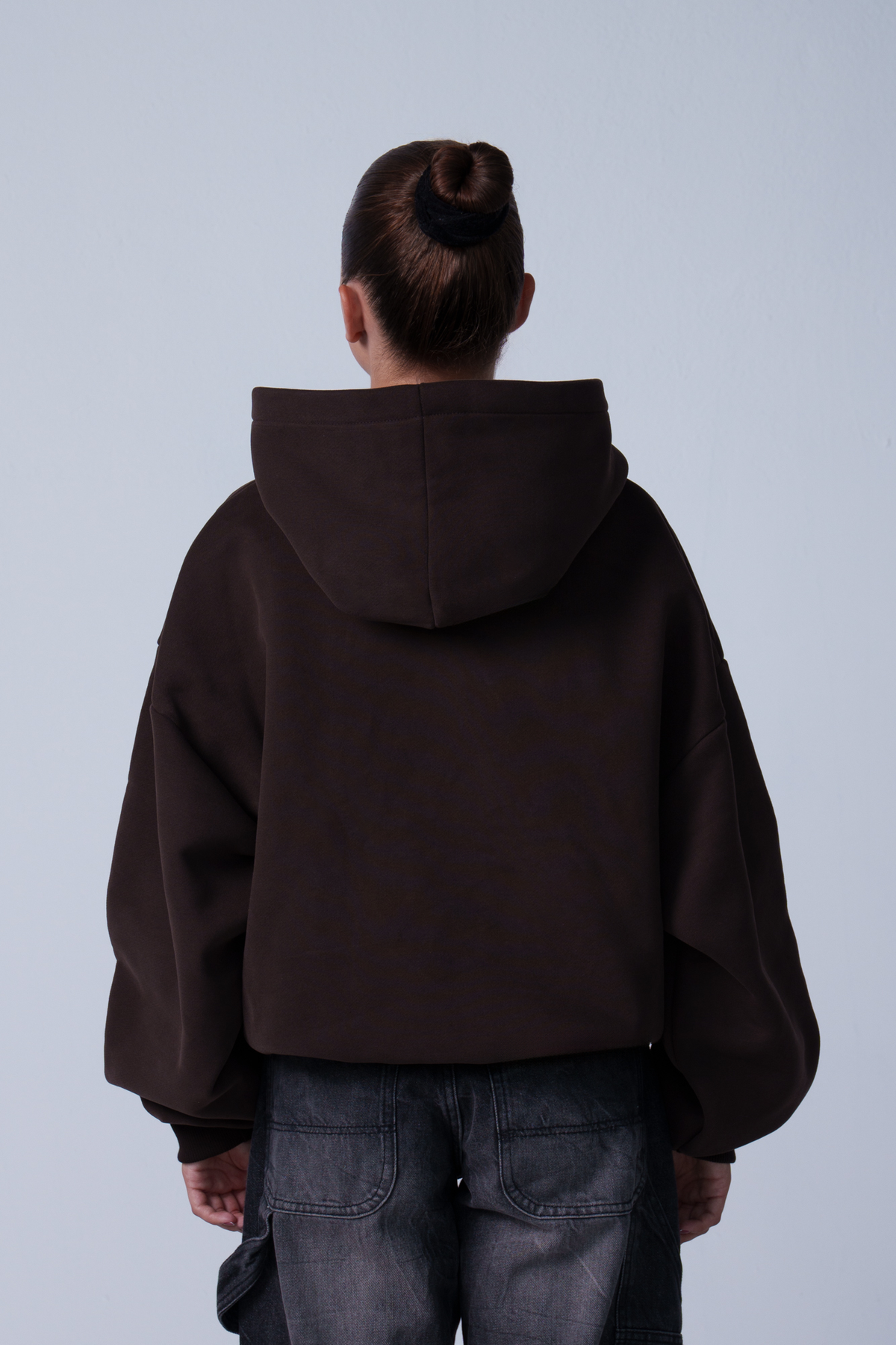 Peach Skin Brown Hoodie 350GSM