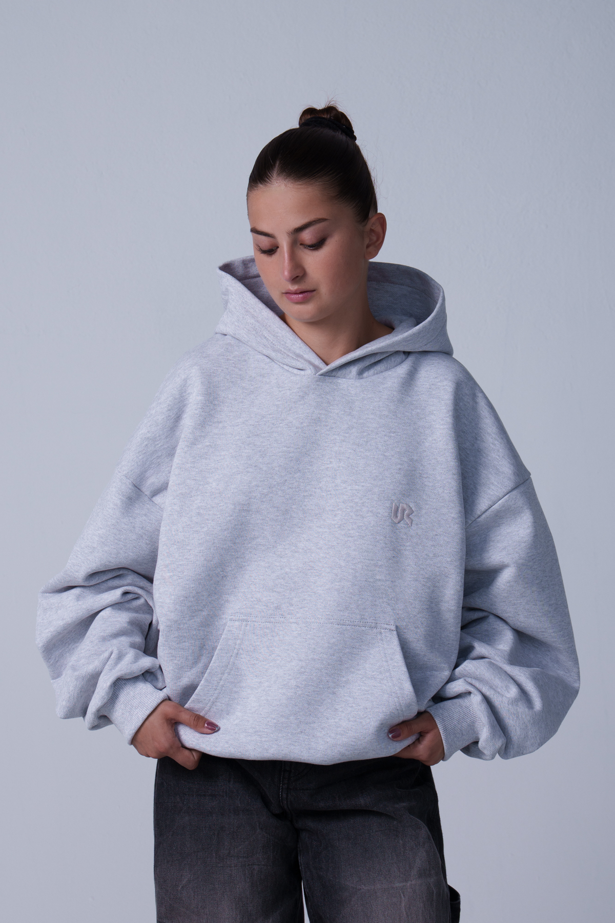 Ultra Heavy Grey Hoodie 500GSM