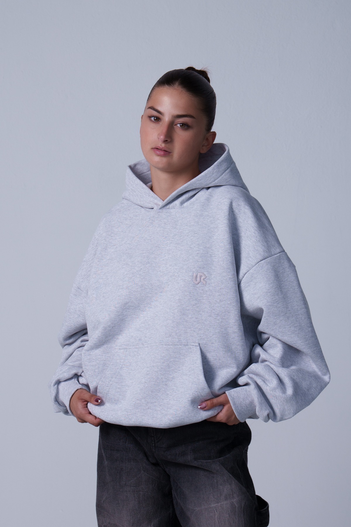 Ultra Heavy Grey Hoodie 500GSM