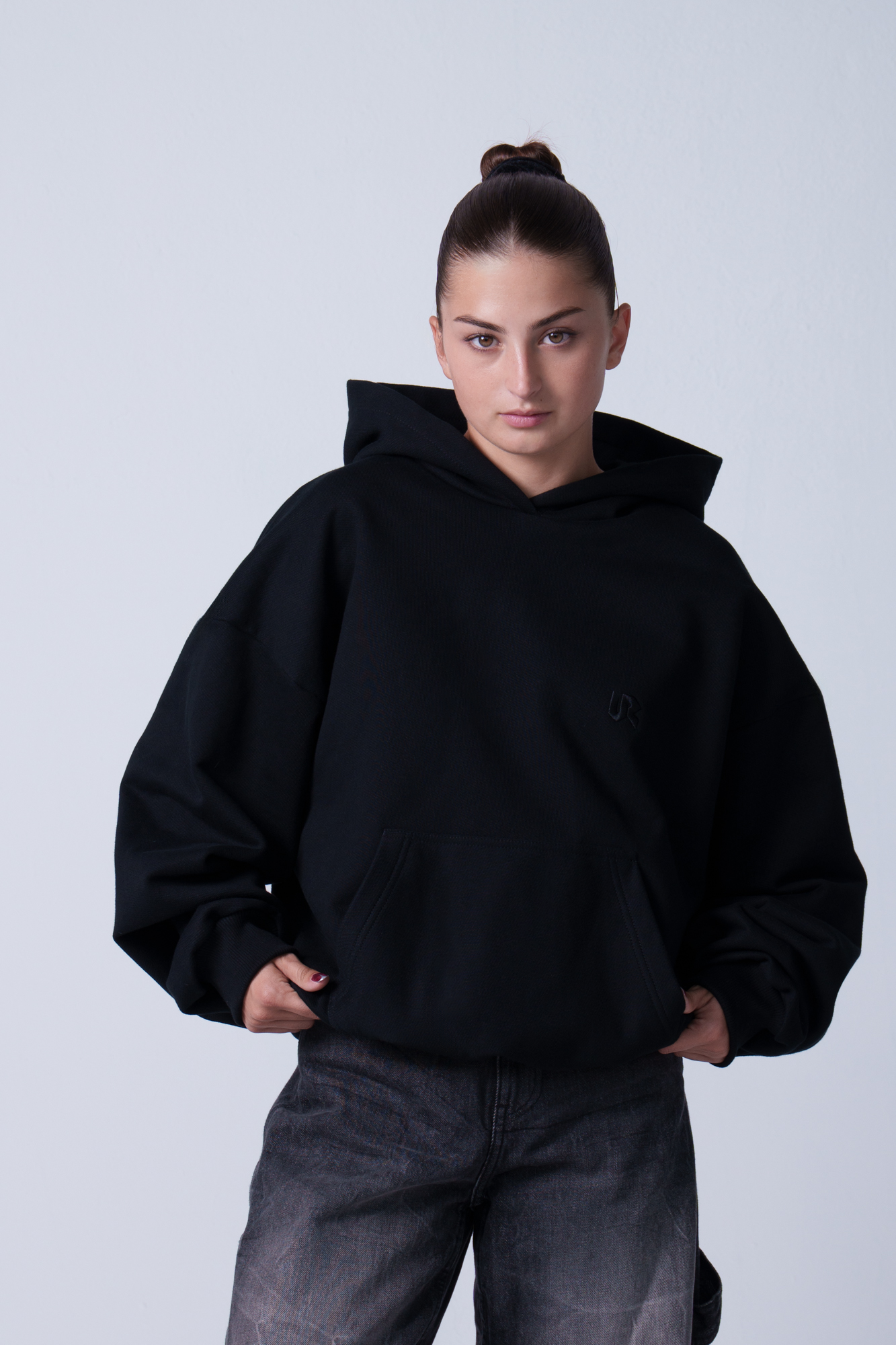 Ultra Heavy Black Hoodie 500GSM