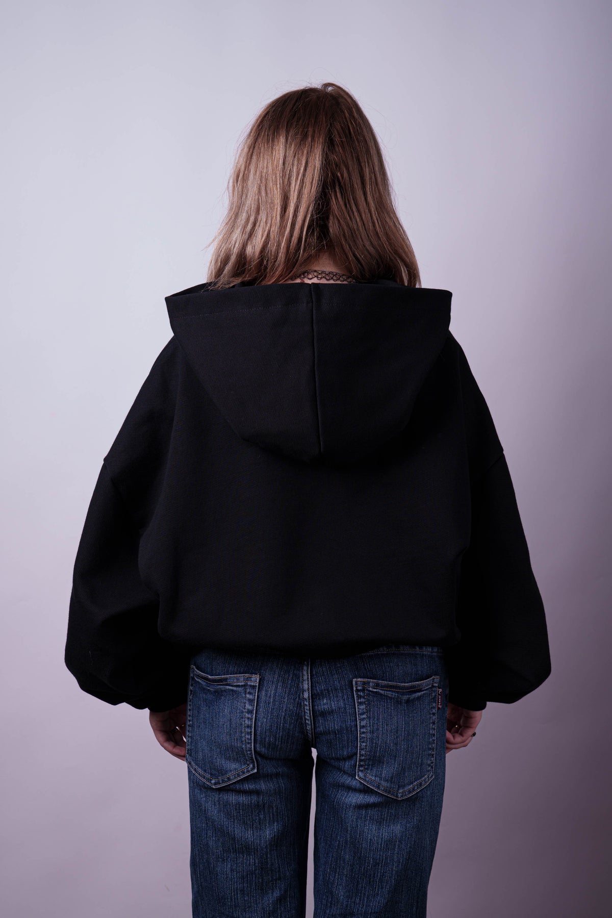 Zip Ultra Heavy Black Hoodie 500GSM