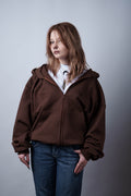 Zip Ultra Heavy Brown Hoodie 500GSM